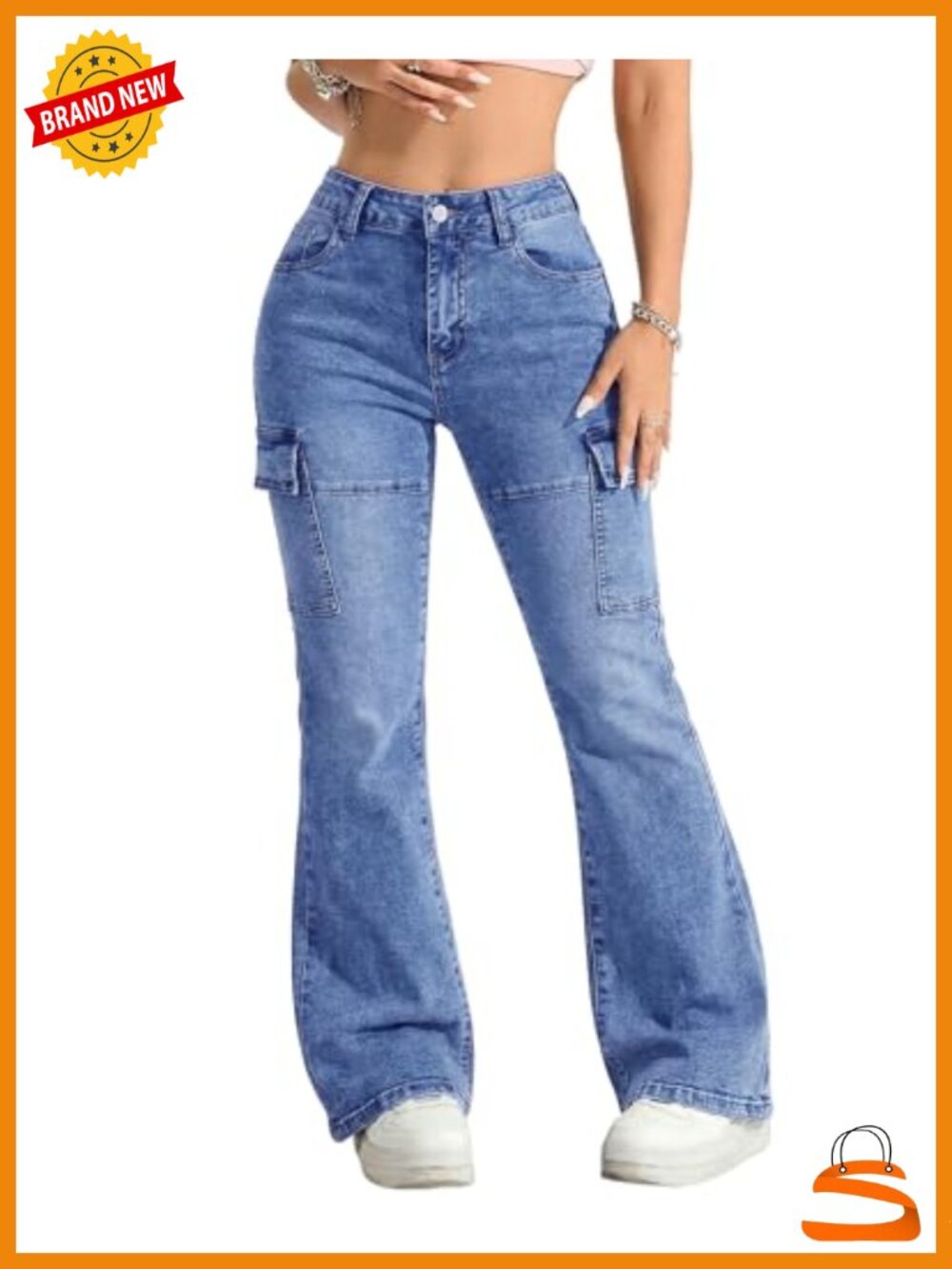High Waisted Flare Jeans Stretchy Bell Bottom Denim Y2K Streetwear Trousers